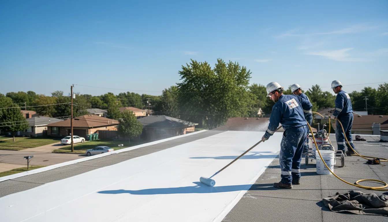 Commercial roof coating in Serena, IL near me